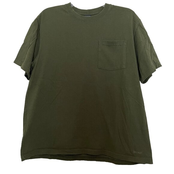 Filson T-Shirt Men's XL Short Sleeve Chest Pocket Olive Green Gorpcore Outdoor - Picture 1 of 8